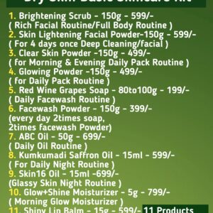 Dry Skin Basic Skincare Kit ( 11 Products )