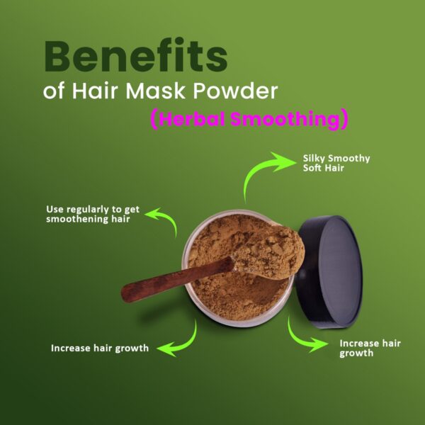 Shiny Hair Mask ( Rich in flax seed, Proteins, Herbs )  ( Natural Shine Soft and Smooth Hair ) Promote Hair Growth - 150g