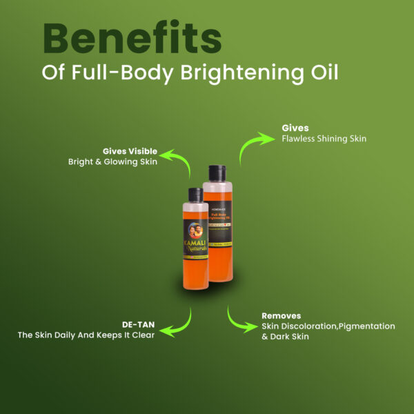 Full Body Brightening Oil ( Removes Dark Neck, tanned Hand leg, tanned skin, makeup remover ) - 100ml