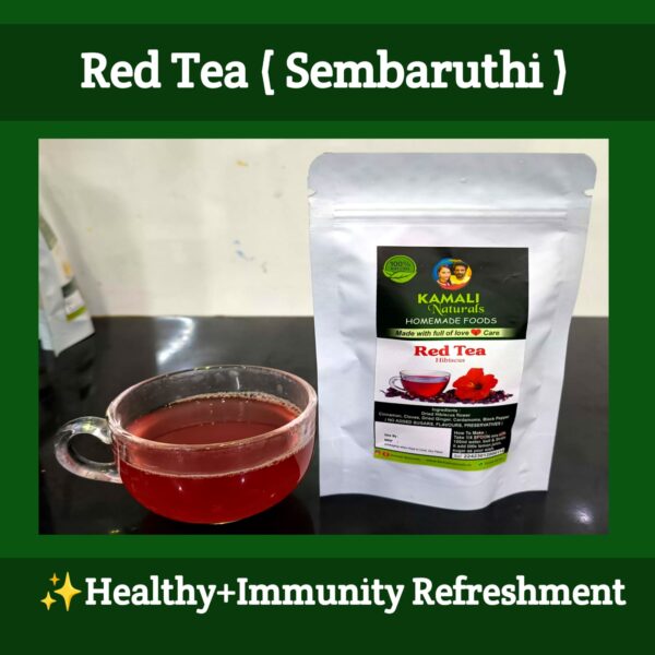 Red Tea ( Sembaruthi ) 25g Herbal Tea 100% Natural